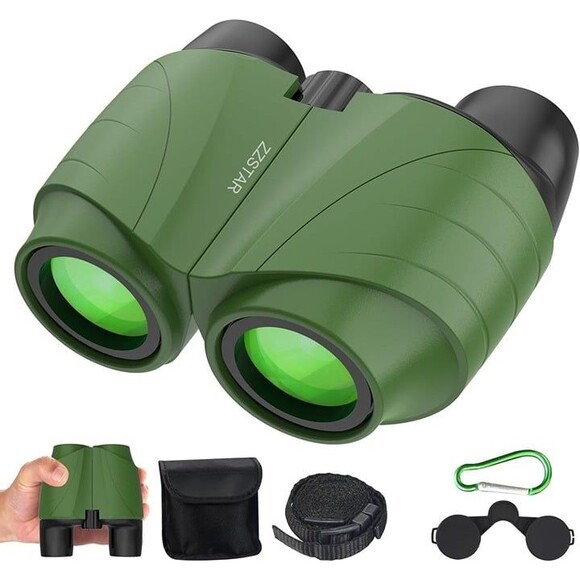 12x26 Binoculars for Adults Kids, Foldable Compact Binoculars with FMC Lens - Picture 1 of 10